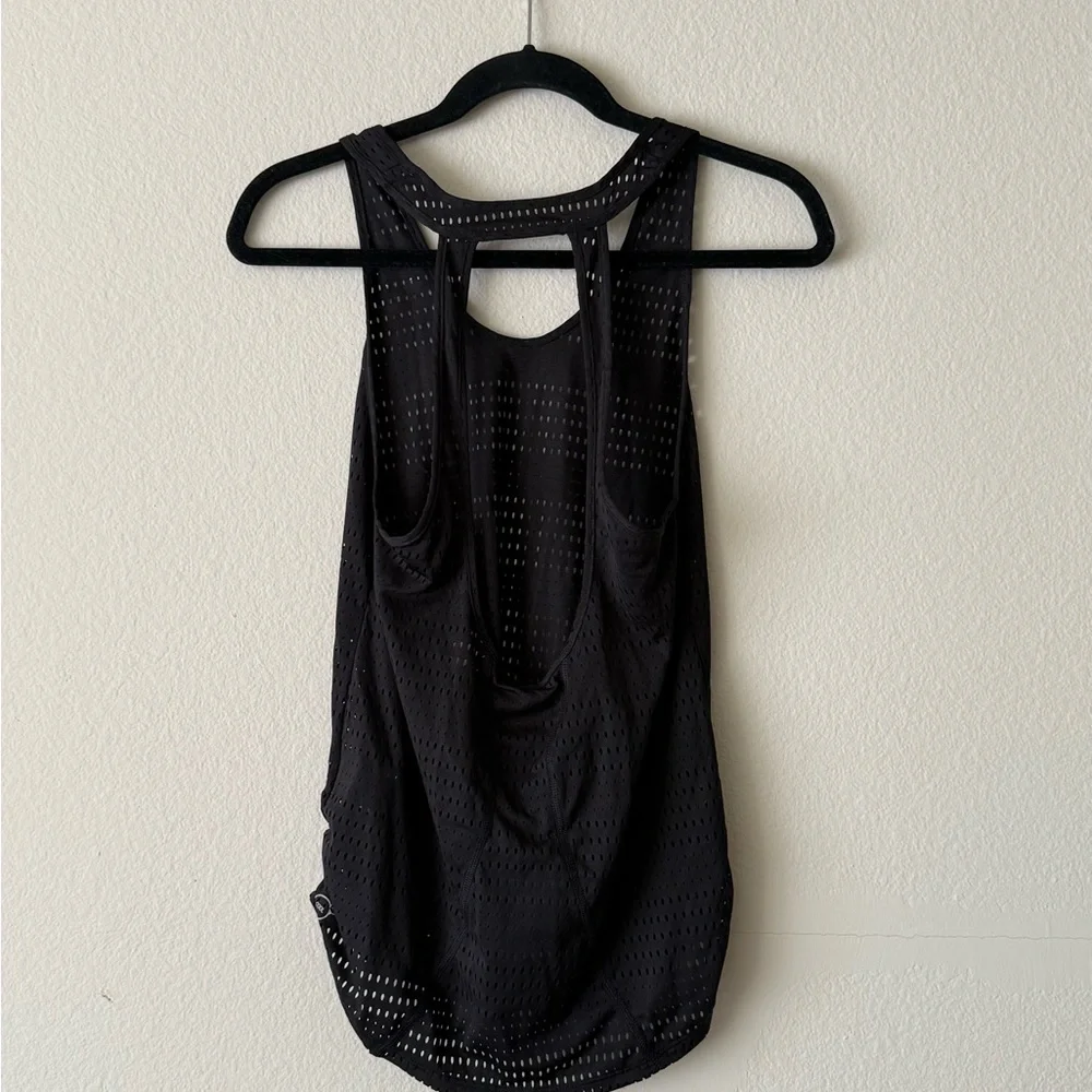 Puma NWT Black Eyelet Tank Top - Picture 2 of 2